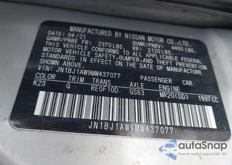 2021 Nissan Rogue Sport S Awd Xtronic Cvt from USA, damaged, VIN JN1BJ1AW9MW437077